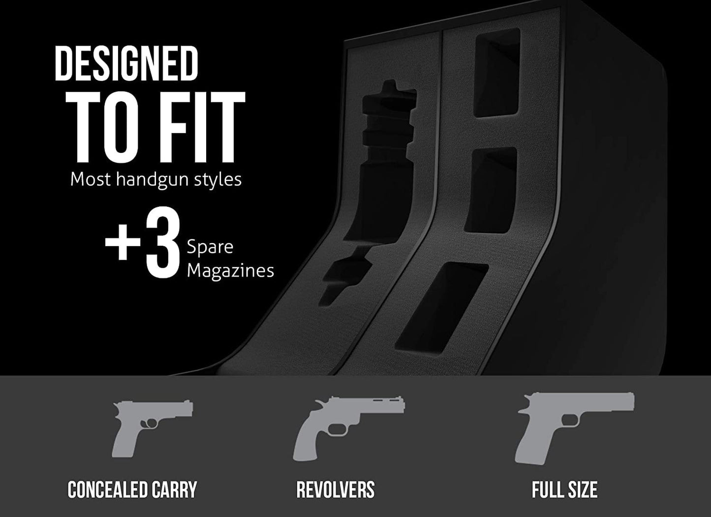 Vaultek Pistol Rack w/ Three Mag Slots
