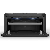 Vaultek MR Series Essential Safe interior view showcasing adjustable shelf and lighting for quick access.