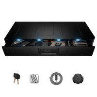 Vaultek RS Slider ViSN Biometric Safe with interior lighting and included accessories.