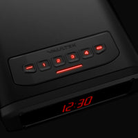 Vaultek DS2e Smart Station Safe keypad with red backlighting and LED display.