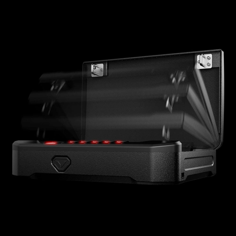 Vaultek 10 Series Essential Biometric safe with quick access open design and rugged construction.