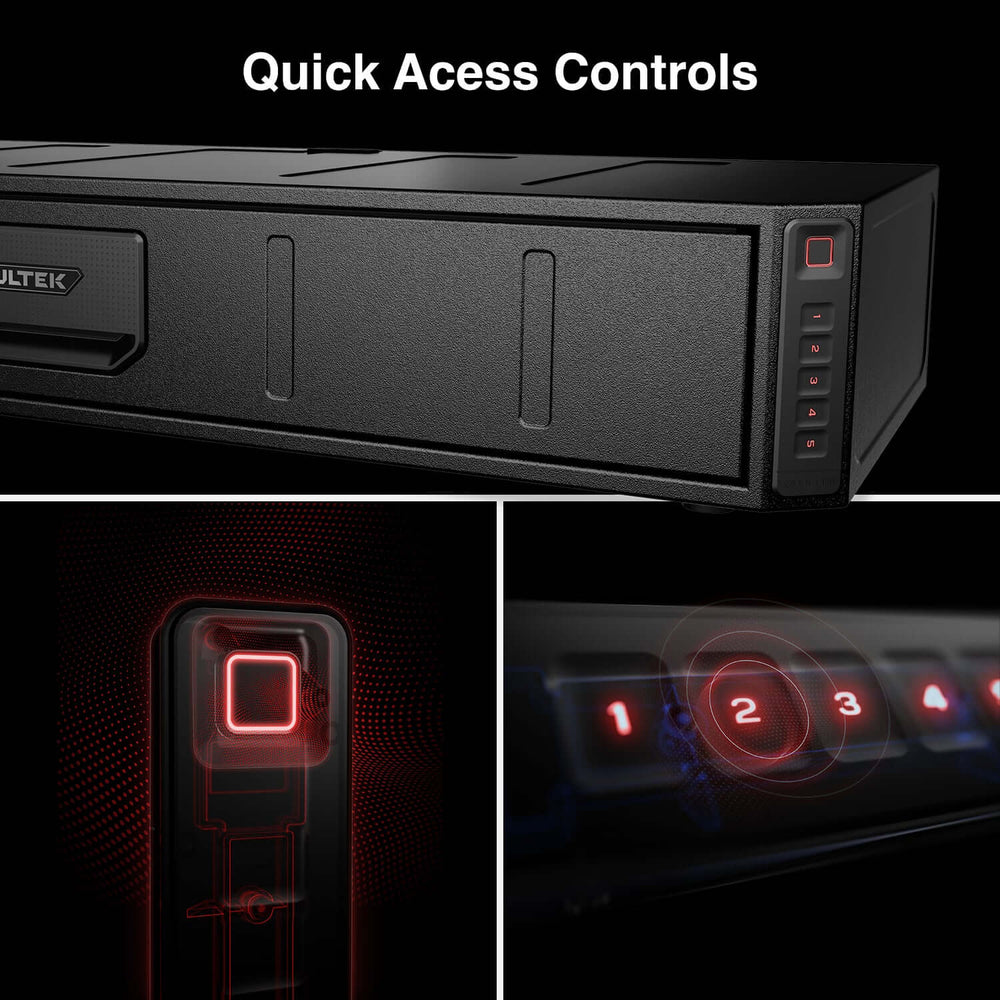 Vaultek RS Slider ViSN Biometric Safe quick access controls for fast and secure entry.