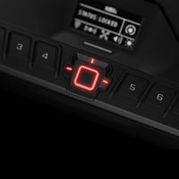 Vaultek MR Series ViSN Biometric Safe control panel with illuminated button and LED display.