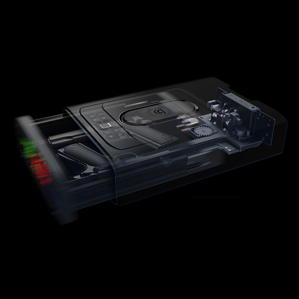 Vaultek DS5i Smart Station ViSN Biometric with quick access design and secure storage for firearms and essentials.