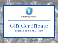 Beginners Pistol + CWP - Gift Certificate