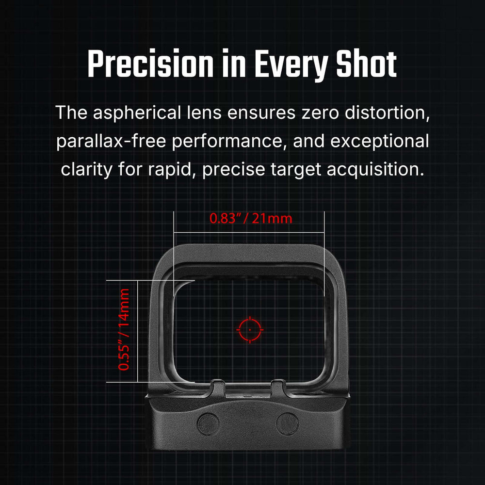 Osight SE Enclosed Optic with RMSc Footprint and Replaceable Battery