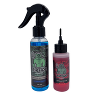 Riptide Gun Cleaning Bundle featuring advanced gun cleaner and advanced oil bottles for effective firearm maintenance.