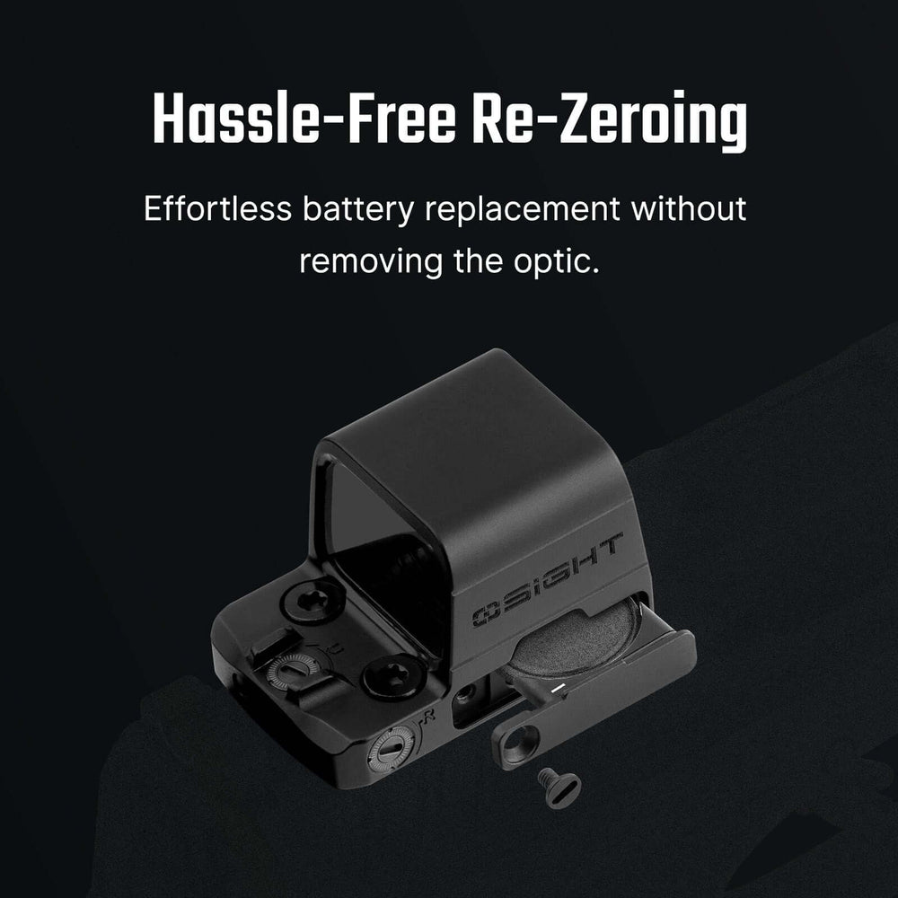 Osight SE Enclosed Optic with RMSc Footprint and Replaceable Battery