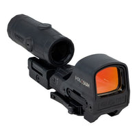 Holosun HS510C & HM3X Combo featuring a reflex optic and magnifier for clear sighting.