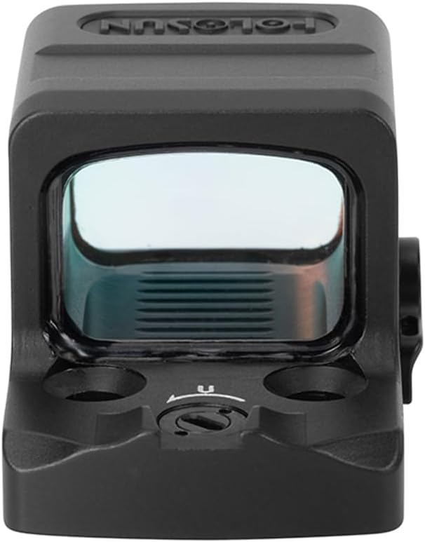 Holosun EPS Carry 2MOA reflex sight with aspheric lens and ultra-low dot height for handguns.
