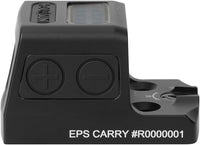 Holosun EPS Carry MRS 2MOA reflex sight with aspheric lens and built-in rear notch sight.