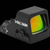 Holosun 507K X2 2MOA open reflex sight with multicolored lens for subcompact pistols.