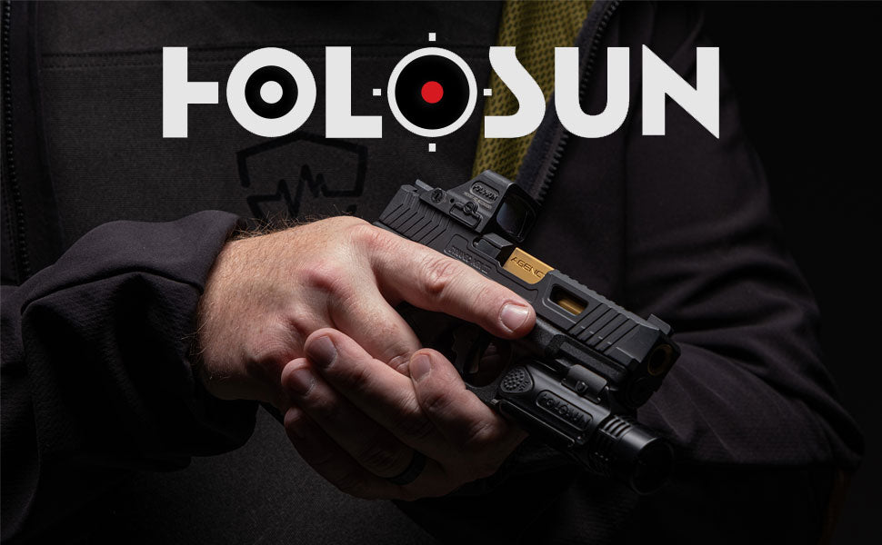 Holosun 507K X2 2MOA mounted on a subcompact pistol in a dimly lit setting.