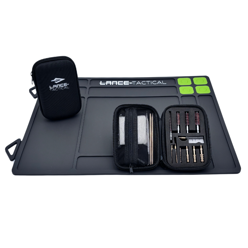 TacticalMat Gun Cleaning Bundle featuring an extra-large mat and Handgun Cleaning Kit for gun enthusiasts.
