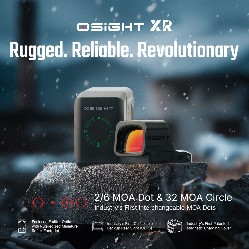 Osight XR Enclosed Red Dot Sight with RMR Footprint and 2/6+32 MOA Multi-Reticle System