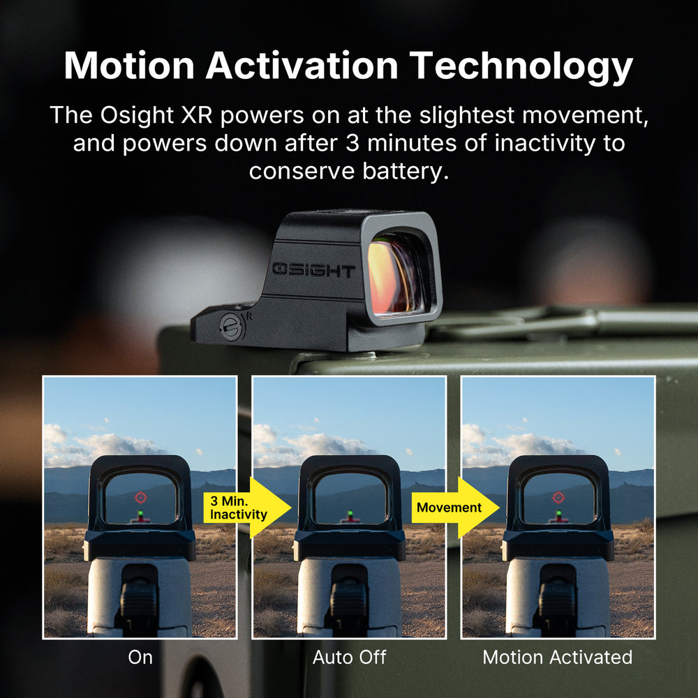 Osight XR Enclosed Red Dot Sight with RMR Footprint and 2/6+32 MOA Multi-Reticle System