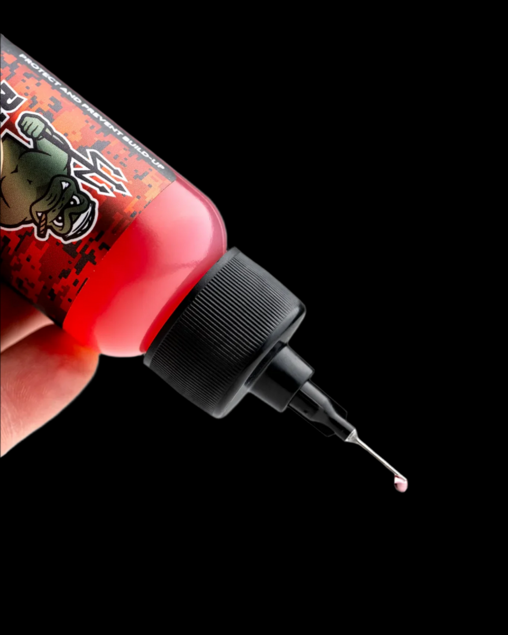 Riptide Armory Advanced Gun Oil with Graphene bottle featuring precision applicator tip.
