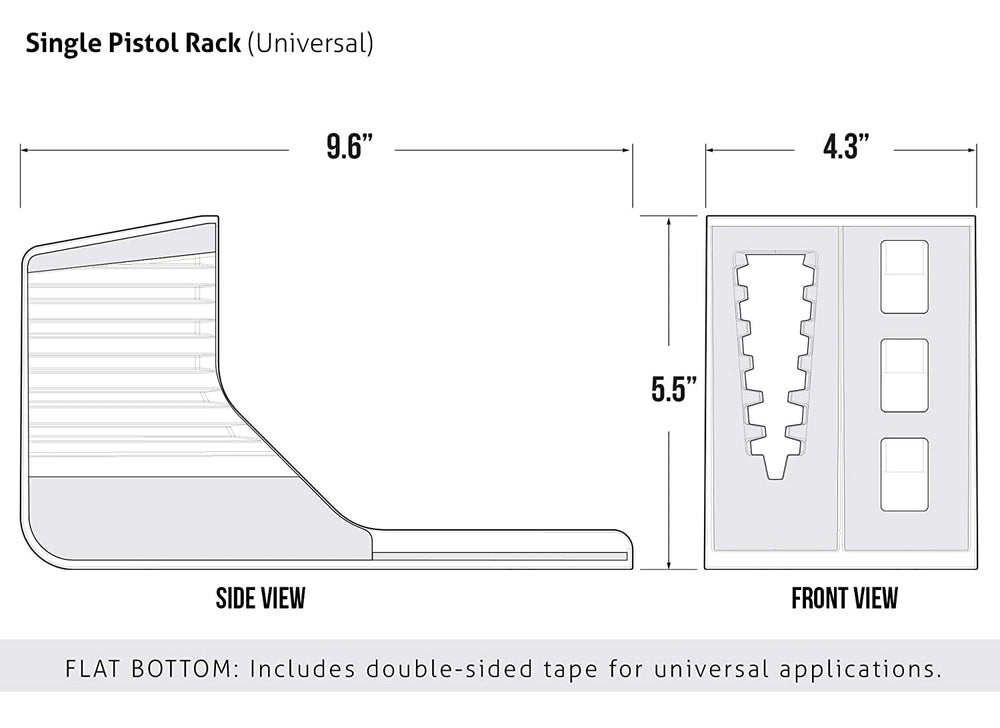 Vaultek Universal Pistol Rack w/ Three Mag Slots